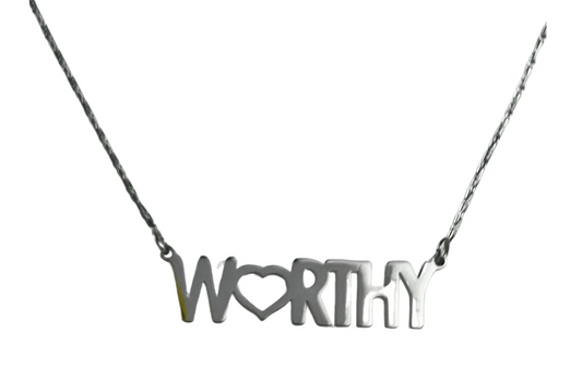 VALENCIA KEY Worthy Necklace Silver Tone