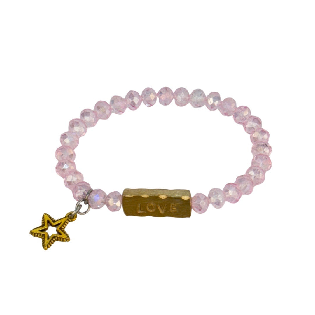 Your Predicament Does Not Determine Your Destiny Brass & Crystal Glass Bead Bracelets - Handmade in Ghana