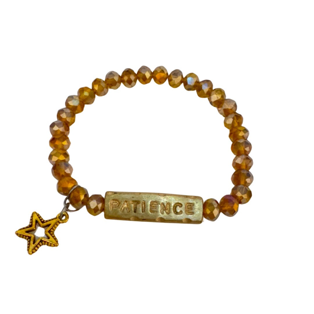 Your Predicament Does Not Determine Your Destiny Brass & Crystal Glass Bead Bracelets - Handmade in Ghana