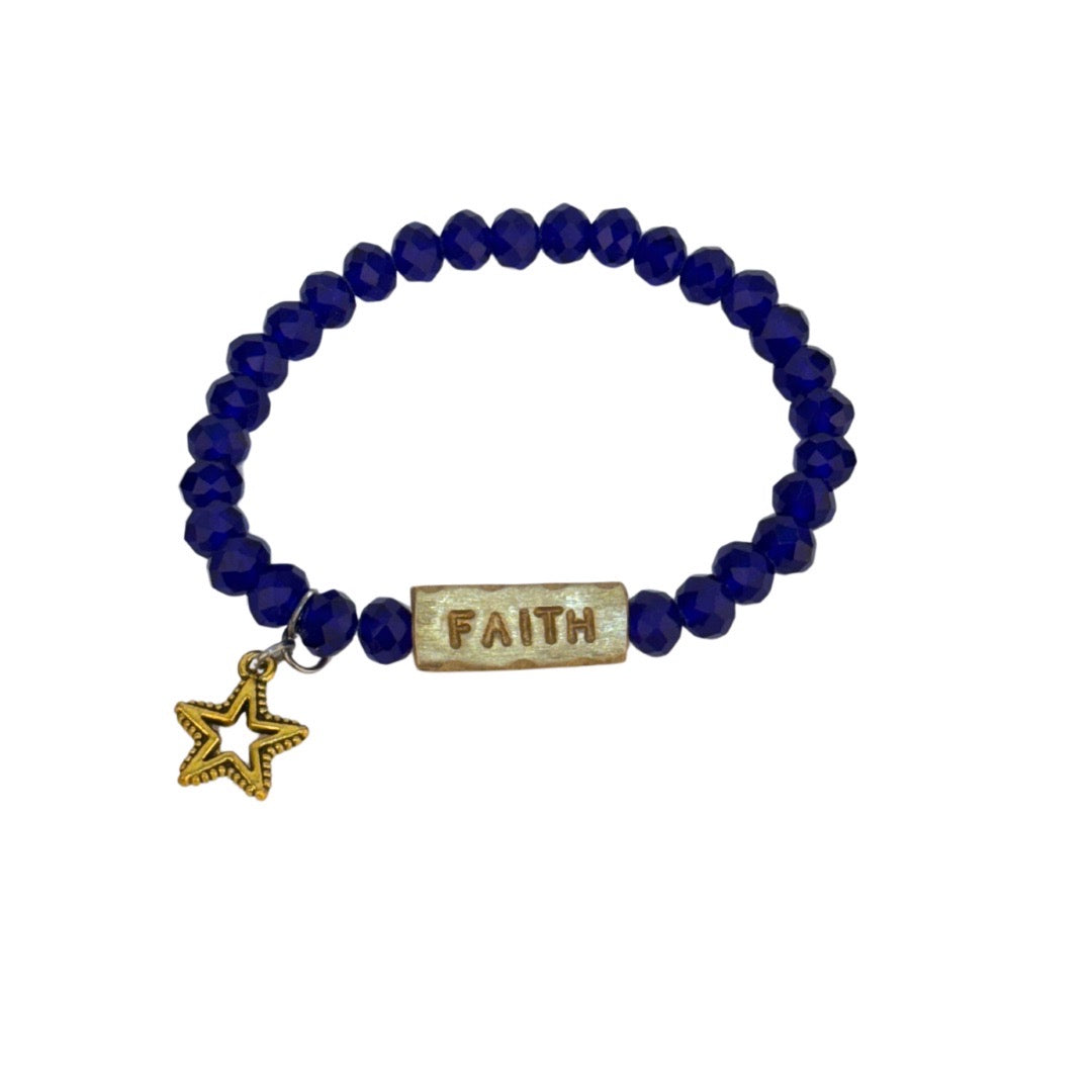 Your Predicament Does Not Determine Your Destiny Brass & Crystal Glass Bead Bracelets - Handmade in Ghana