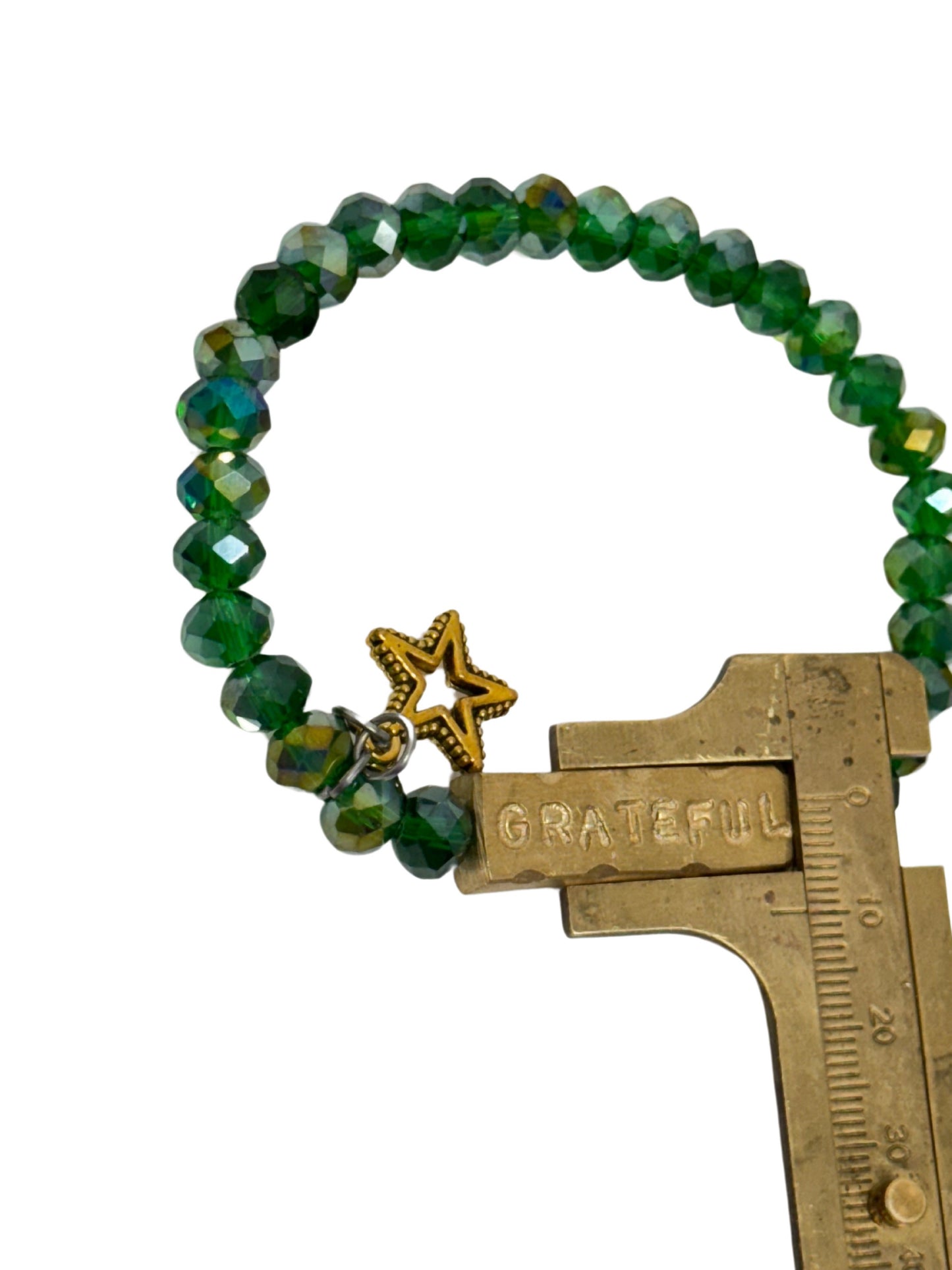 Your Predicament Does Not Determine Your Destiny Brass & Crystal Glass Bead Bracelets - Handmade in Ghana