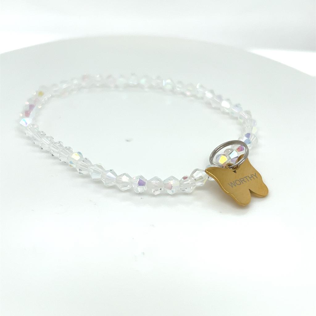 CLARITY & WORTHY Crystal Acrylic Beaded Bracelet