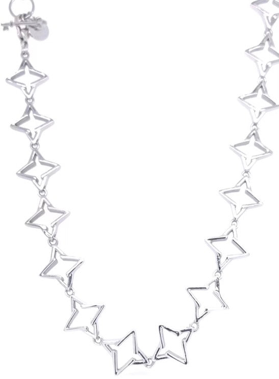VALENCIA KEY Guiding Star Necklace Silver Tone