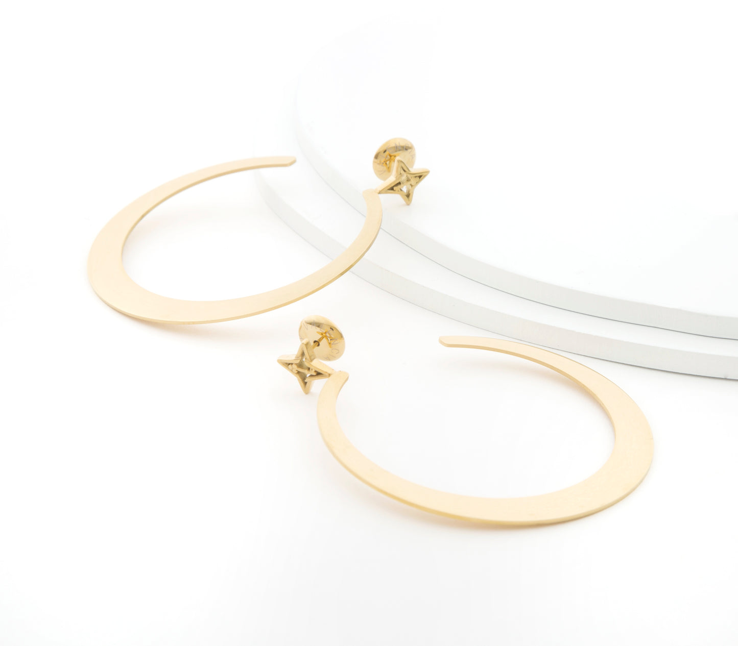 It's Possible 3" Large Hoop Earrings Gold Tone