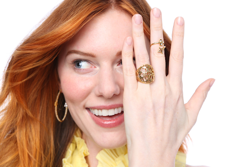 Rooted Ring Gold Tone