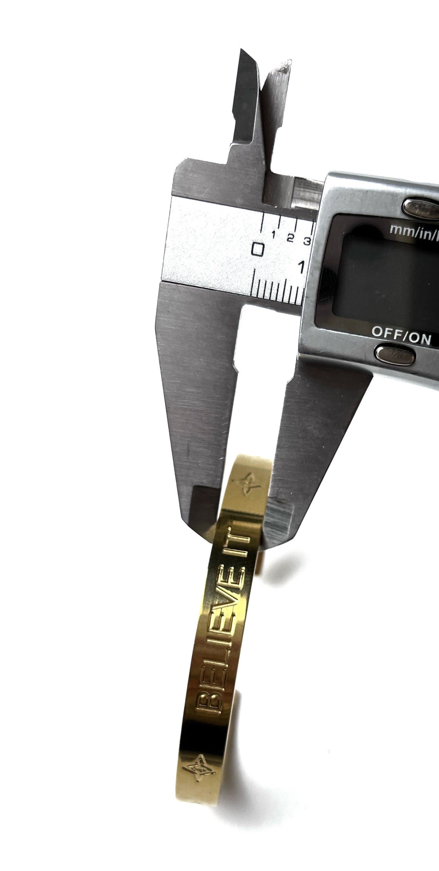 VALENCIA KEY MEN'S BELIEVE IT Large Cuff Bracelet