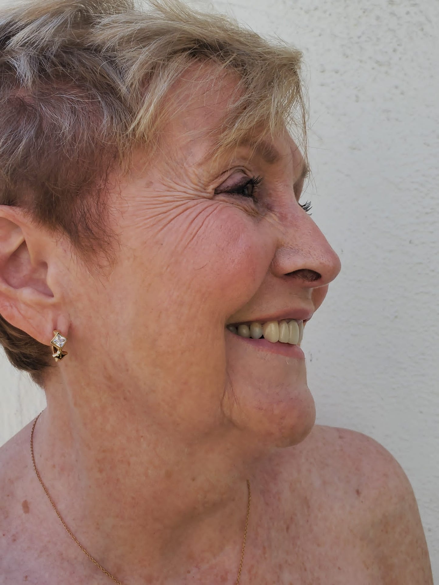 VALENCIA KEY Key to Light Huggie Hoop Earrings