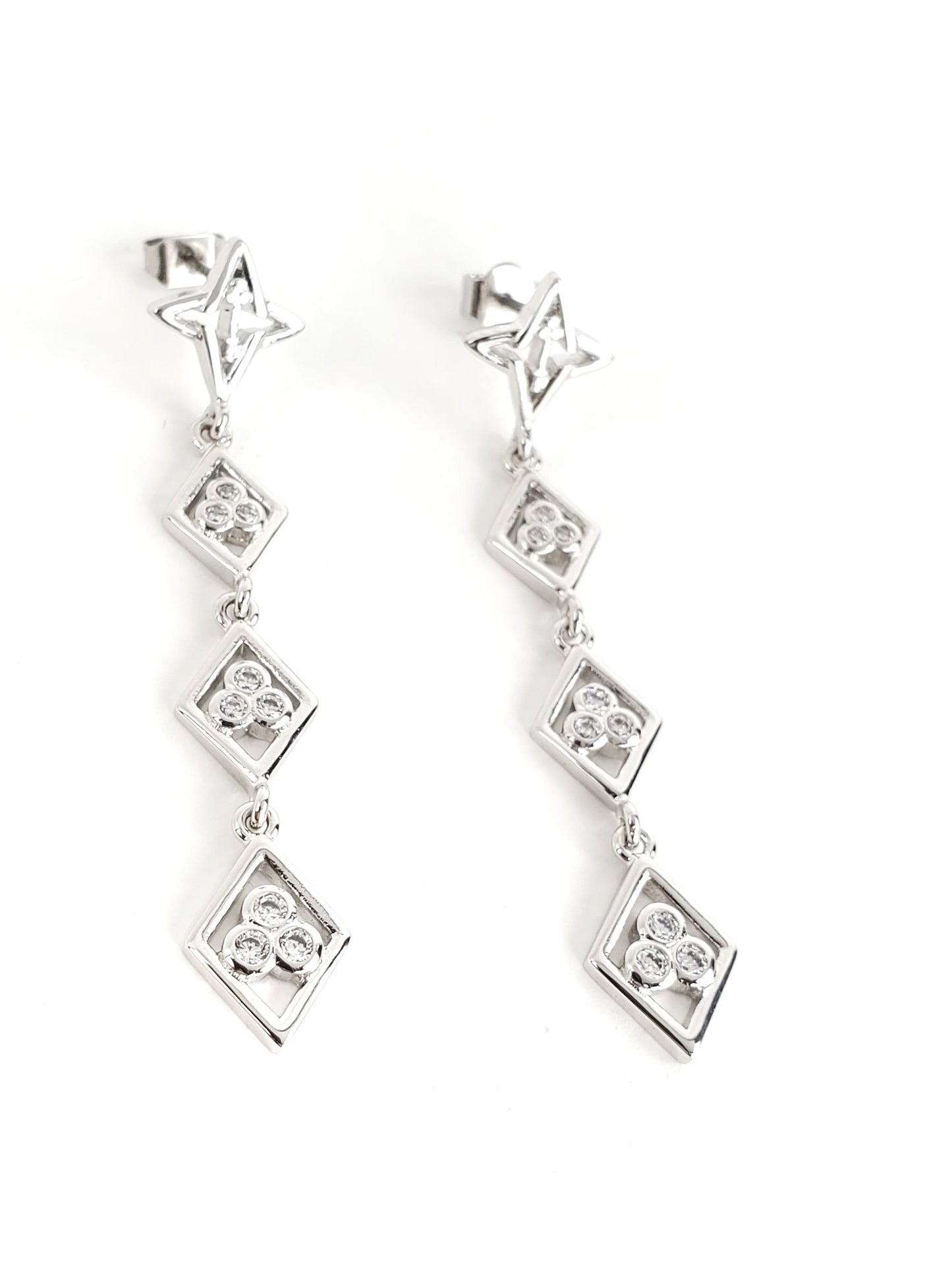 Divine Right Earrings Silver Tone