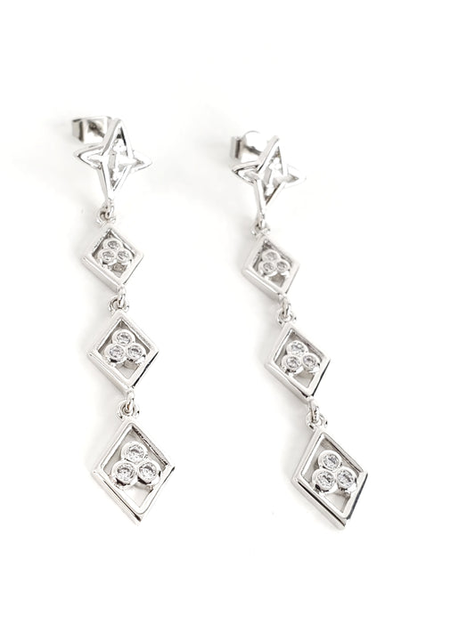 Divine Right Earrings Silver Tone