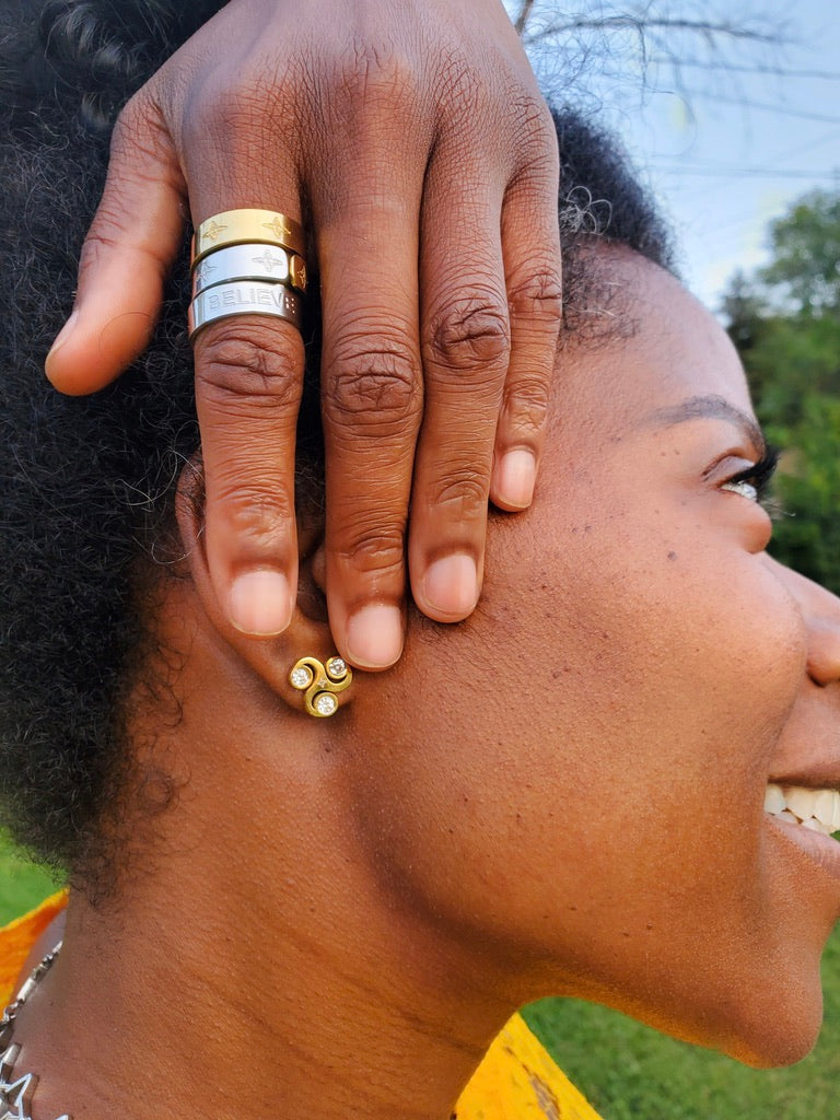 Believe Wrap Adjustable 18K Gold Plated Ring