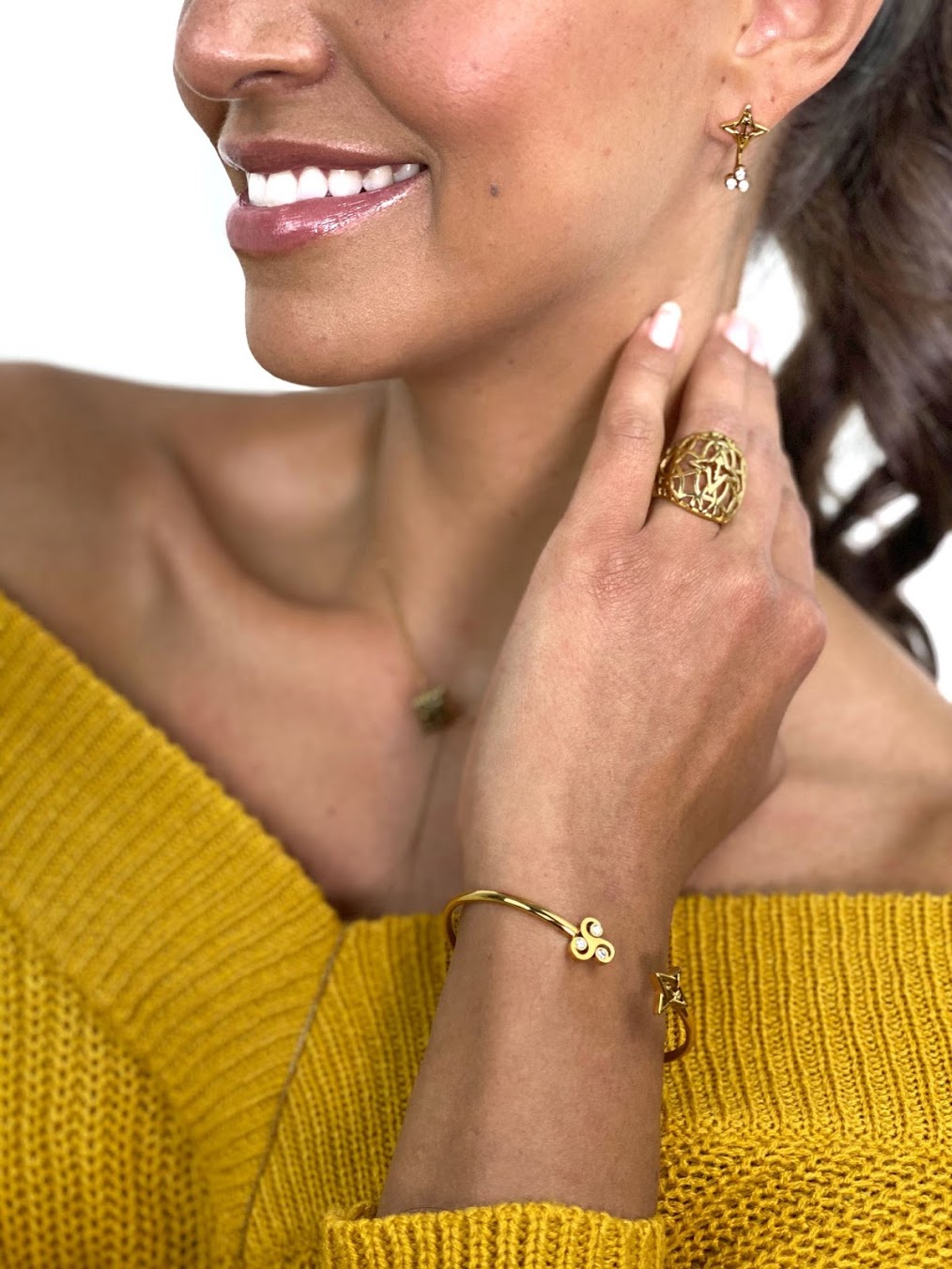 VALENCIA KEY Gratitude Bracelet Gold Tone