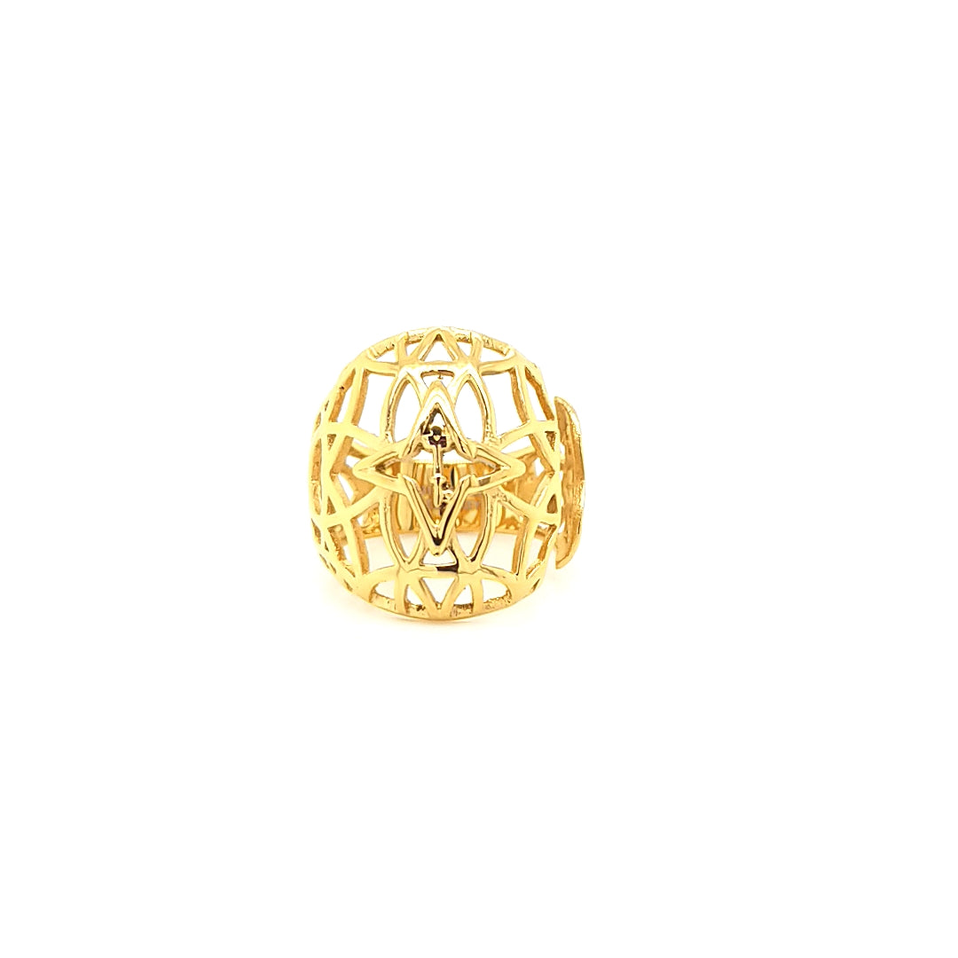 Rooted Ring Gold Tone