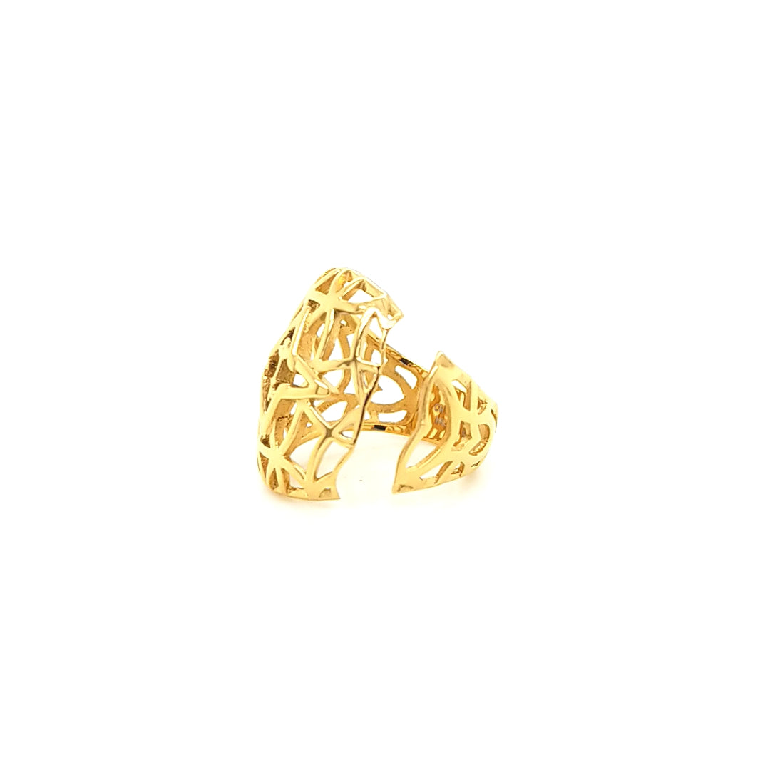 Rooted Ring Gold Tone