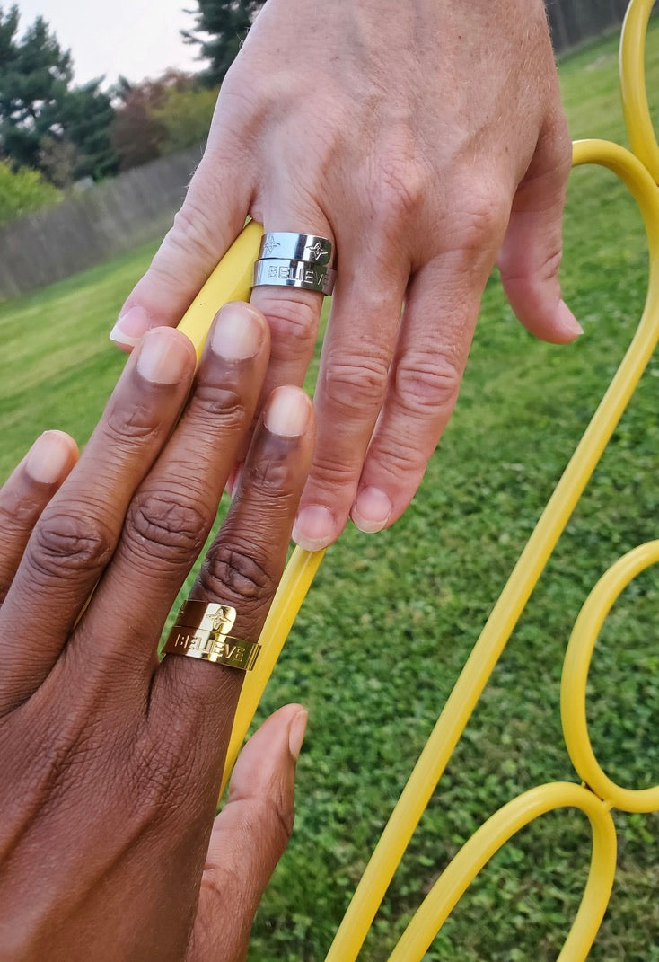 Believe Wrap Adjustable 18K Gold Plated Ring