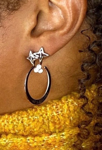 VALENCIA KEY It's Possible 1.5" Small Hoop Earrings Silver Tone