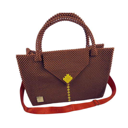 VALENCIA KEY AMBITION Large Structured Tote - Burgandy