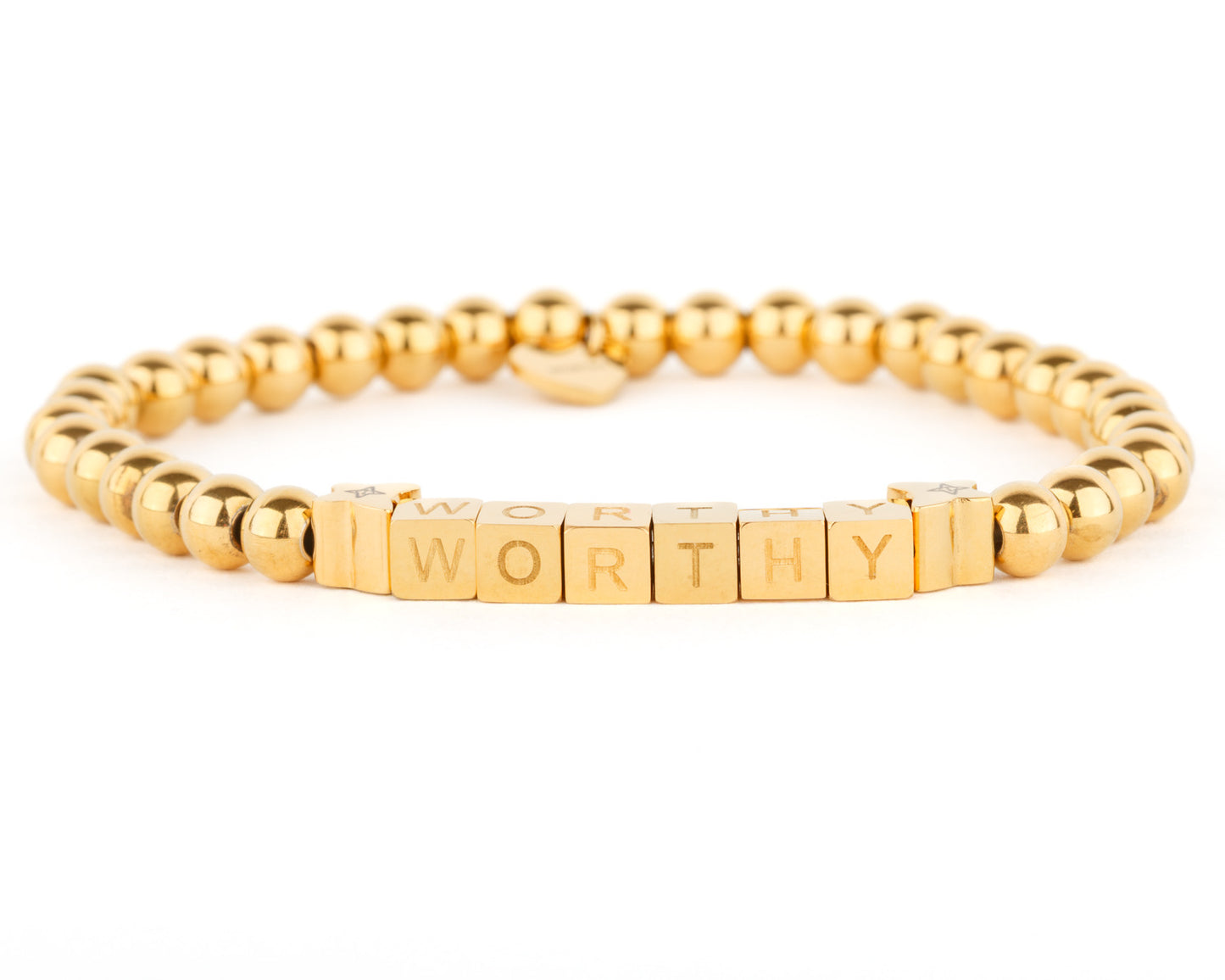 WORTHY 18K Gold Plated Metal Beaded Bracelet