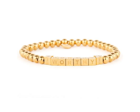 Children's WORTHY Stainless Steel Beaded Bracelet
