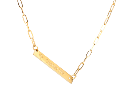 VALENCIA KEY Choose JOY Reversible UNSTOPPABLE necklace