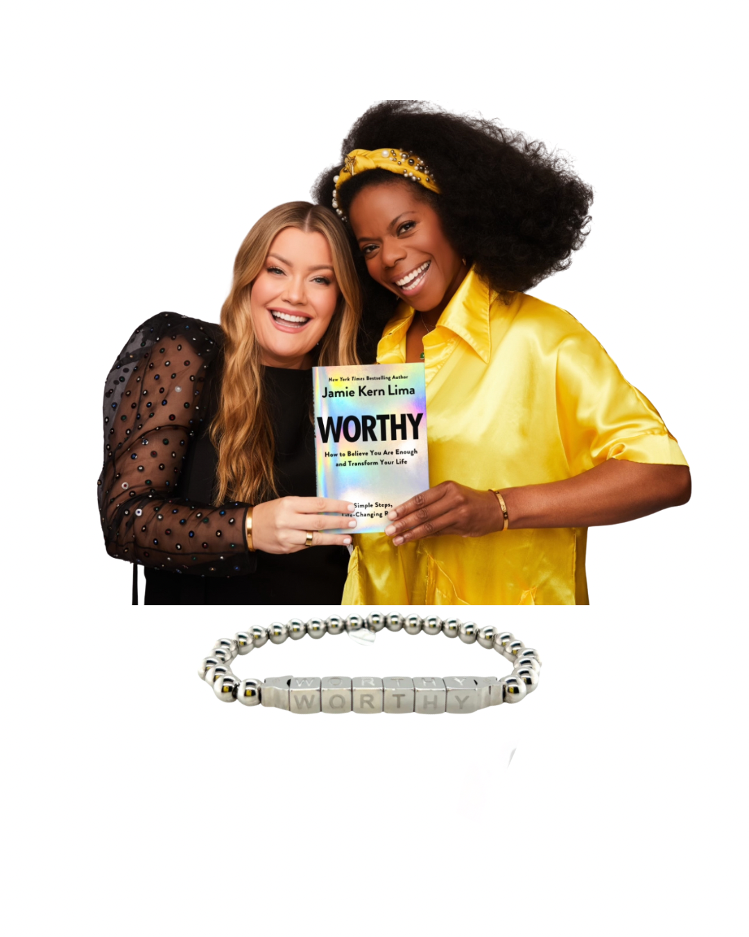 VALENCIA KEY WORTHY Mommy & Me Bracelet Set – Silver Tone | 5" + 8"