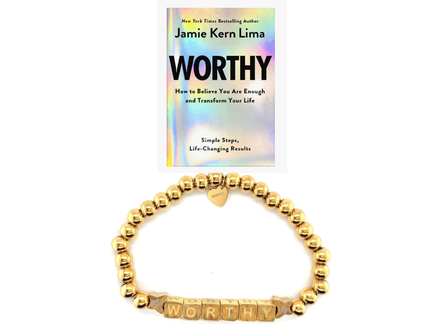 (Pre Order - ships in 5 weeks from your purchase date) WORTHY 18K Gold Plated Metal Beaded Bracelet