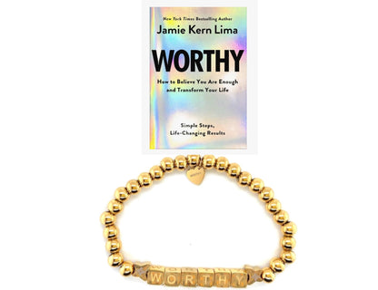 (Pre Order - ships in 5 weeks from your purchase date) WORTHY 18K Gold Plated Metal Beaded Bracelet