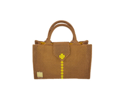 AMBITION Medium Structured Tote - Tiger's Eye