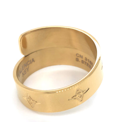 Believe Wrap Adjustable Ring Gold Tone