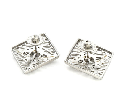 VALENCIA KEY Rooted Statement Size Stud Earring in Silver