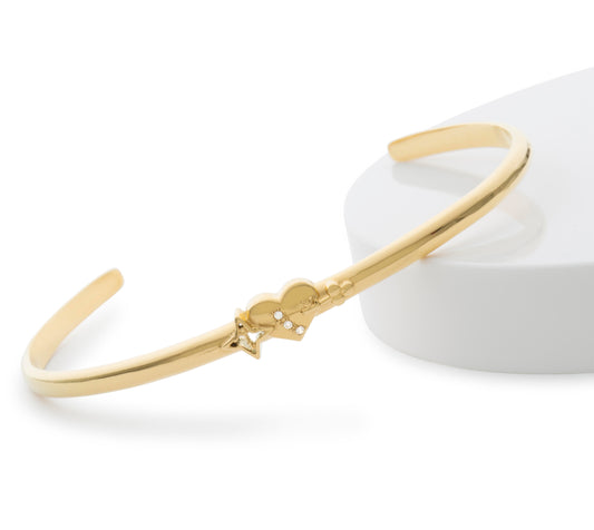Key To My Heart Light Of My Life Bracelet Gold Tone(for small wrist)