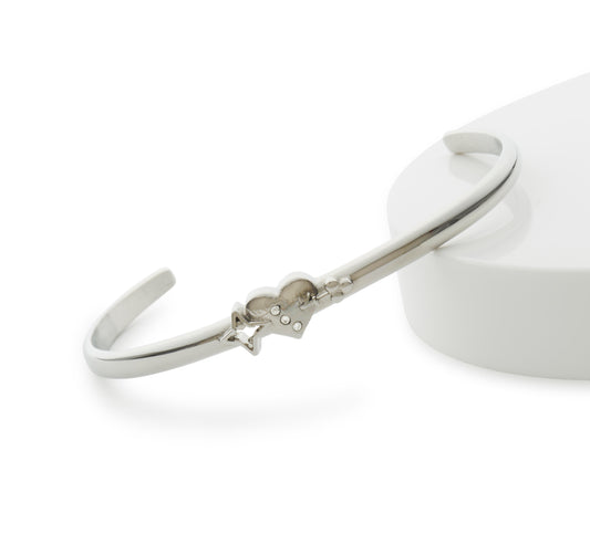 Key to my Heart Light of My Life Bracelet Silver Tone (for small wrist)