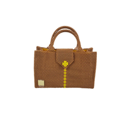 AMBITION Medium Structured Tote - Tiger's Eye